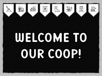 WELCOME TO OUR COOP! Ready to print Farm Bulletin Board Kit, Farm Classroom D