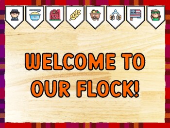WELCOME TO OUR FLOCK! Thanksgiving Bulletin Board Kit & Door Décor
