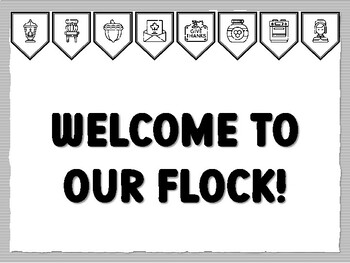 WELCOME TO OUR FLOCK! Thanksgiving Bulletin Board Kit, November Ready to print