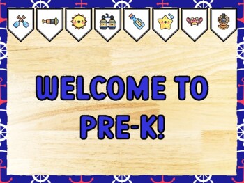 WELCOME TO PRE-K! Nautical Bulletin Board Kit & Door Décor