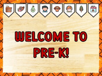 WELCOME TO PRE-K! Thanksgiving Bulletin Board Kit & Door Décor