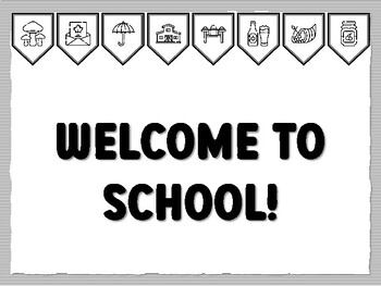 WELCOME TO SCHOOL! Thanksgiving Bulletin Board Kit, November Ready to print T