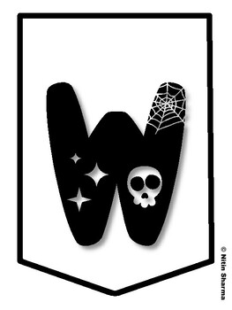 WELCOME TO THE LIBRARY! Halloween Bulletin Board Letters, Halloween Banner