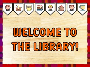 WELCOME TO THE LIBRARY! Thanksgiving Bulletin Board Kit & Door Décor