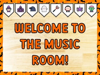 WELCOME TO THE MUSIC ROOM! Halloween Bulletin Board Kit & Door Décor