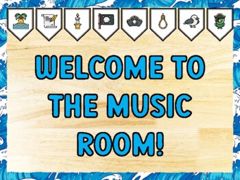 WELCOME TO THE MUSIC ROOM! Pirate Bulletin Board Kit & Door Décor