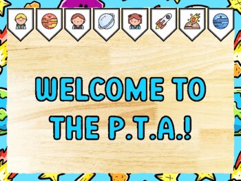 WELCOME TO THE P.T.A.! Universe Bulletin Board Kit & Door Décor