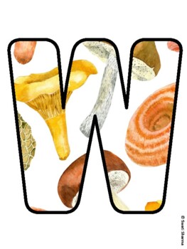 WE'RE GROWING UP WITH ART! Mushroom Bulletin Board Letters