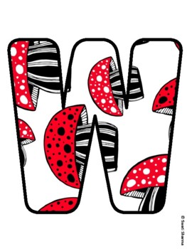 WE'RE GROWING UP WITH FRIENDS! Mushroom Bulletin Board Letters