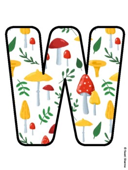 WE'RE GROWING UP WITH GOOD BOOKS! Mushroom Bulletin Board Letters