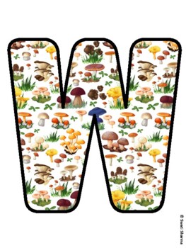 WE'RE GROWING UP WITH SPEECH SKILLS! Mushroom Bulletin Board Letters