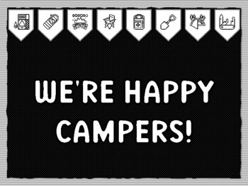 WE'RE HAPPY CAMPERS! Camping Theme Bulletin Board Kit, Door Décor, Camping Co