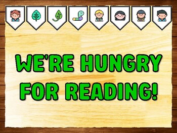 WE'RE HUNGRY FOR READING! Caterpillar Bulletin Board Kit & Door Décor