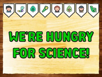WE'RE HUNGRY FOR SCIENCE! Caterpillar Bulletin Board Kit & Door Décor