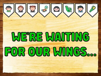 WE'RE WAITING FOR OUR WINGS... Caterpillar Bulletin Board Kit & Door Décor