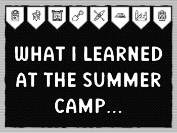 WHAT I LEARNED AT THE SUMMER CAMP... Camping Theme Bulletin Board Kit, Door D