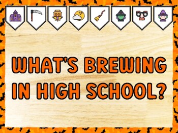 WHAT'S BREWING IN HIGH SCHOOL? Halloween Bulletin Board Kit & Door Décor
