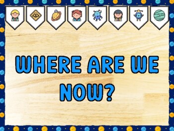 WHERE ARE WE NOW? Galaxy Bulletin Board Kit & Door Décor