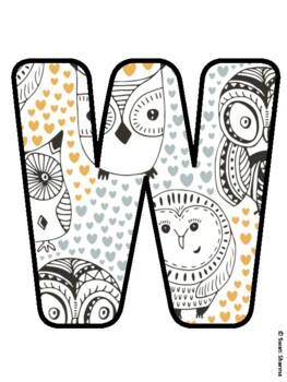 WHOOORAY FOR FIRST GRADERS! Owl Bulletin Board Letters