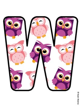 WHOOORAY FOR FOURTH GRADERS! Owl Bulletin Board Letters