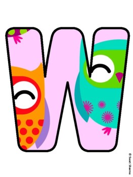 WHOOO'S DOING WHAT? Owl Bulletin Board Letters