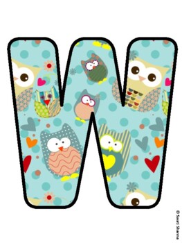 WHOO'S A GOOD HELPER? Owl Bulletin Board Letters