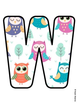 WHOO'S GOT GREAT WORK? Owl Bulletin Board Letters
