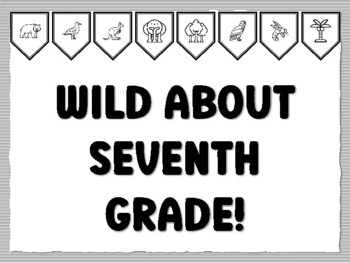 WILD ABOUT SEVENTH GRADE! Jungle Bulletin Board Kit