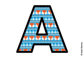 Winter Animals Bulletin Board Letters, Alphabet Posters, Winter Classroom