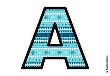 Winter Bulletin Board Letters, Alphabet Posters, Winter Classroom Decor