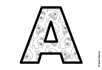 Winter Clothes Bulletin Board Letters, Alphabet Posters, Winter Classroom