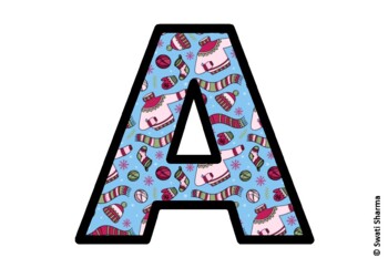 Winter Clothes Bulletin Board Letters, Alphabet Posters, Winter Classroom
