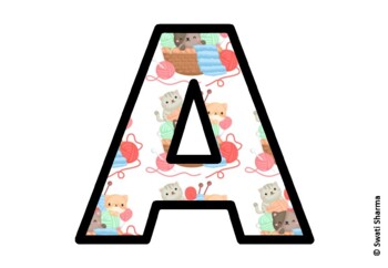 Winter Knitting Bulletin Board Letters, Alphabet Posters, Winter Classroom