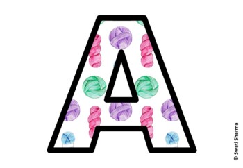 Winter Knitting Bulletin Board Letters, Alphabet Posters, Winter Classroom