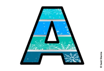 Winter Snowflakes Bulletin Board Letters, Alphabet Posters