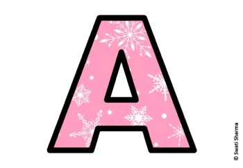 Winter Snowflakes Bulletin Board Letters, Alphabet Posters