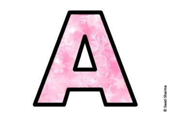Winter Snowflakes Bulletin Board Letters, Alphabet Posters