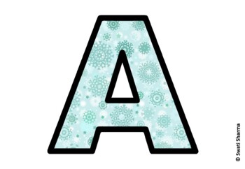Winter Snowflakes Bulletin Board Letters, Alphabet Posters
