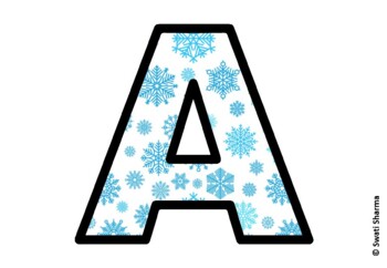 Winter Snowflakes Bulletin Board Letters, Alphabet Posters