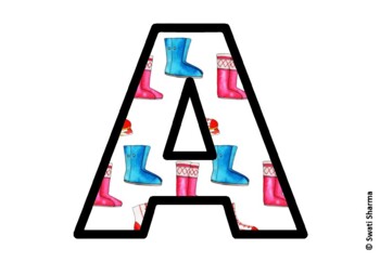 Winter Socks Bulletin Board Letters, Alphabet Posters, Winter Classroom