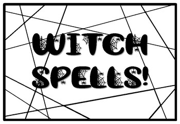 WITCH SPELLS!, Halloween Coloring Pages, Halloween Morning Work