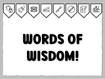 WORDS OF WISDOM! Instant Bulletin Board Kit