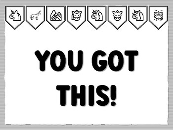 YOU GOT THIS! Unicorn Bulletin Board Kit, Ready to print Unicorn Classroom Deco