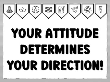 YOUR ATTITUDE DETERMINES YOUR DIRECTION! Instant Bulletin Board Kit