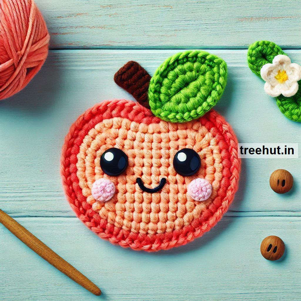 Apple Crochet Applique Ideas and Small Apple Crochet Ideas with Leftover Yarn