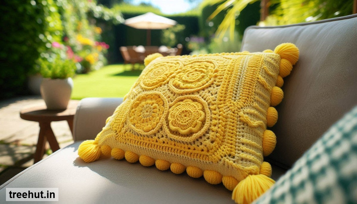Canary Crochet Cushion Cover Design Ideas