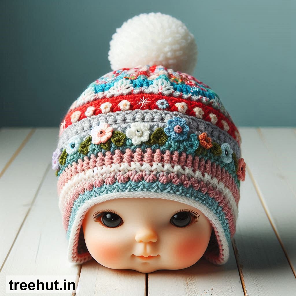 Christmas Baby Cap Crochet Ideas patterns and how to make them, Christmas Crochet Ideas