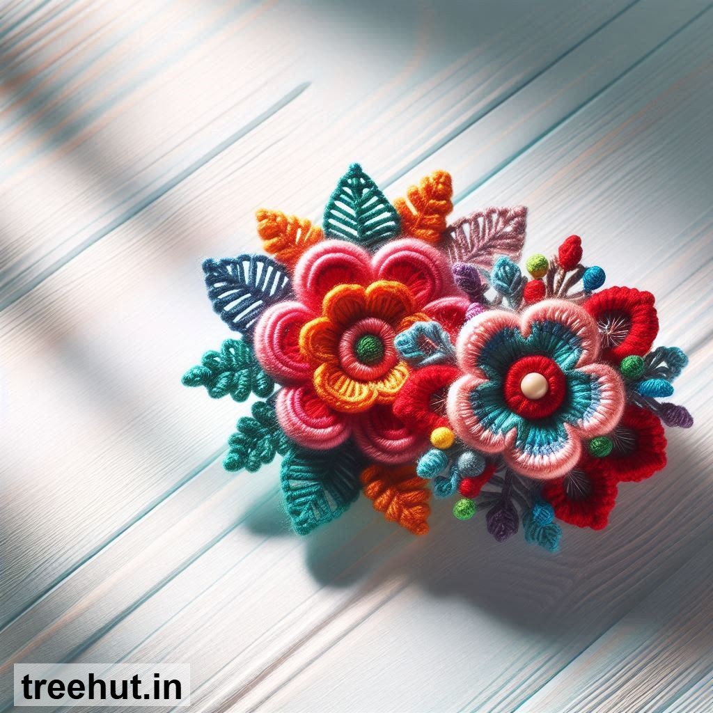 Christmas Crochet Flower Earrings Ideas patterns and how to make them, Christmas Crochet Ideas