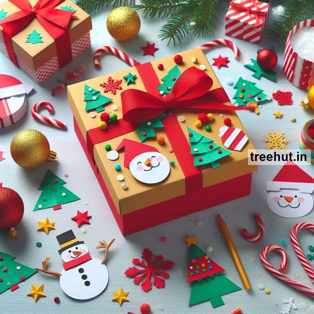 Christmas Gift Box Paper Craft Ideas, Christmas Decoration Ideas for Family Activity and Classroom Activity