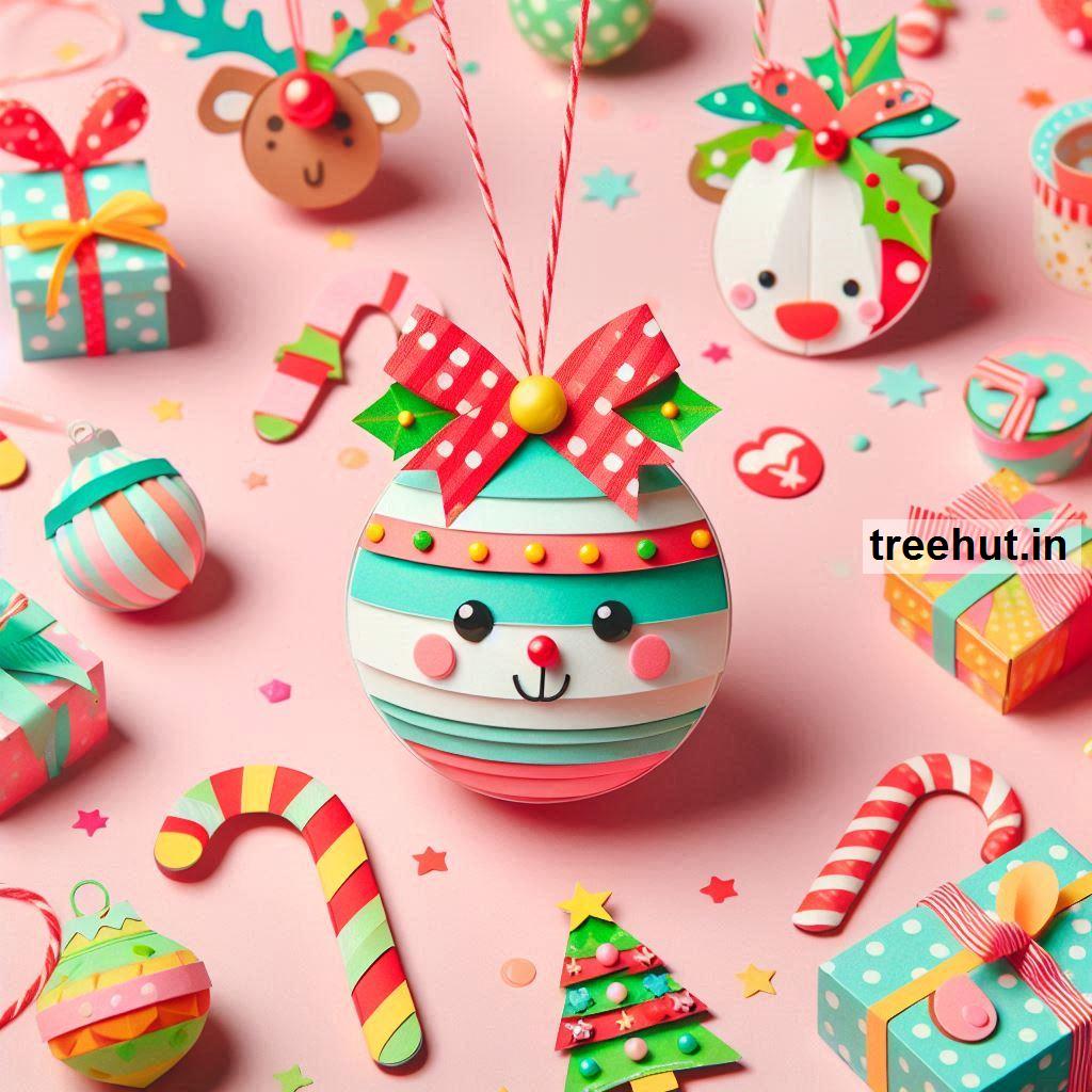 Christmas Ornaments Paper Craft Ideas, Christmas Decoration Ideas for Family Activity and Classroom Activity
